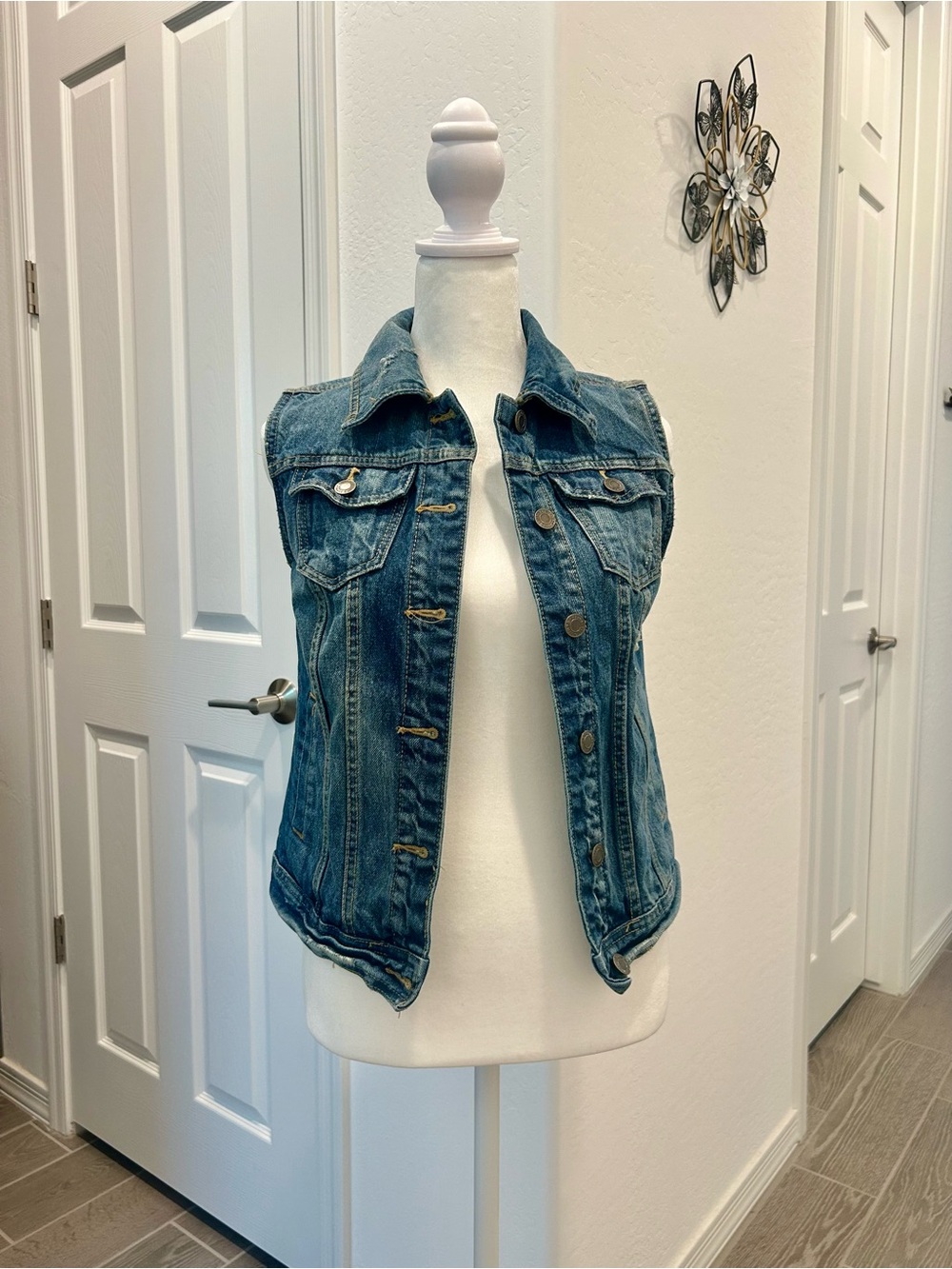 Mossimo Supply Co. Blue Denim Vest